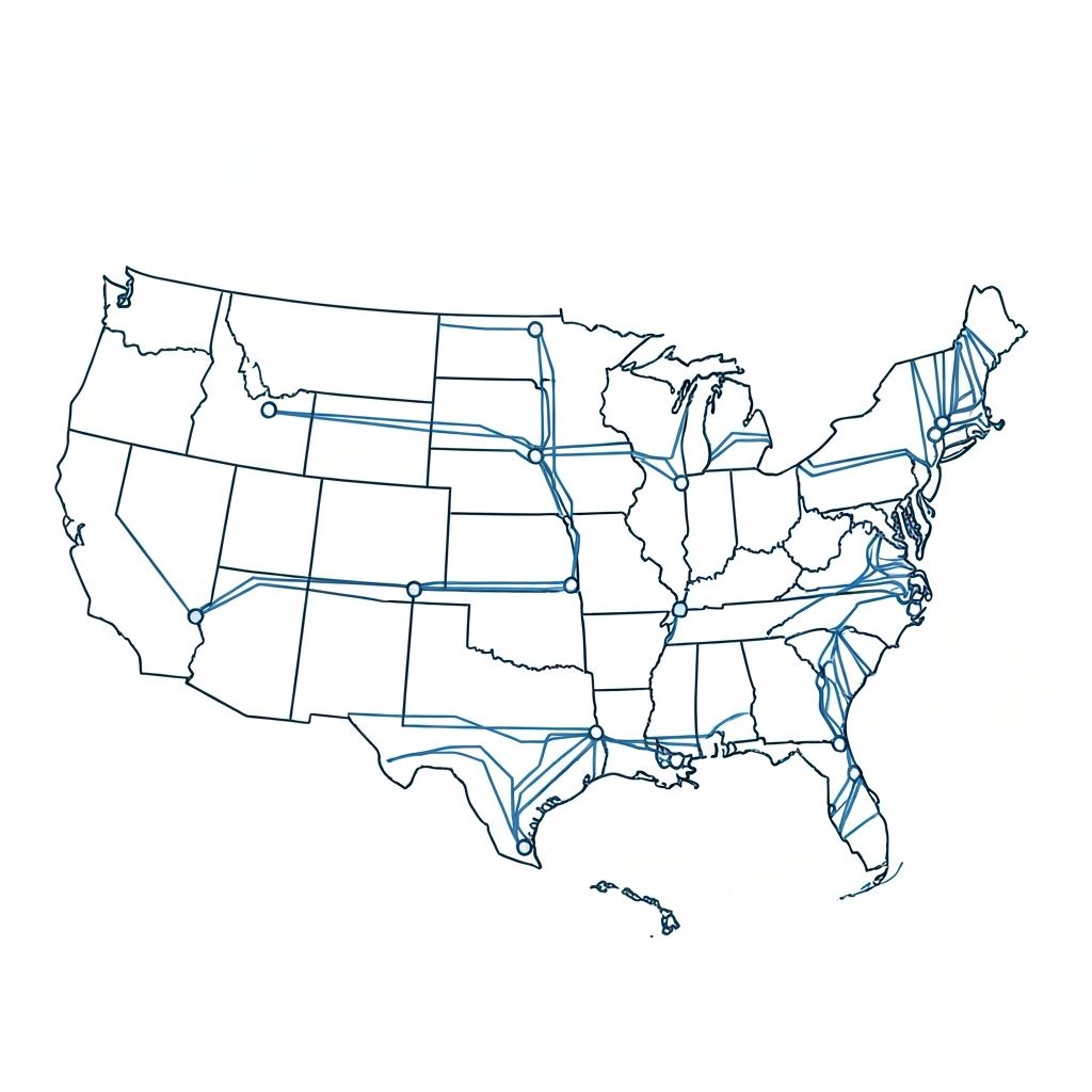 USA delivery map